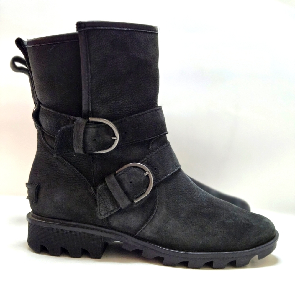 Sorel ‘Moto Cozy’, black boots, size 8